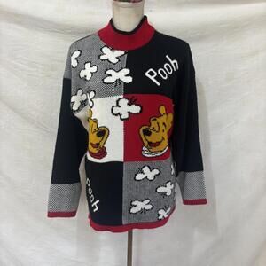 Vtg 90s knit Pooh sweater size large